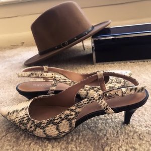 Calvin Klein Snake Skin Heels